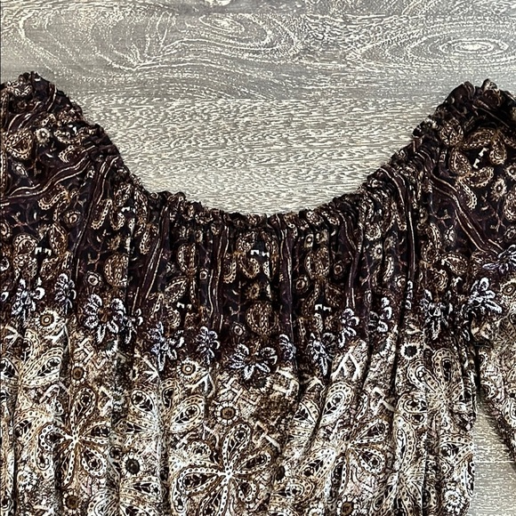 Free People So Divine Long sleeve Paisley Print Romper Size M - Picture 9 of 9